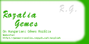 rozalia gemes business card