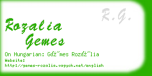 rozalia gemes business card